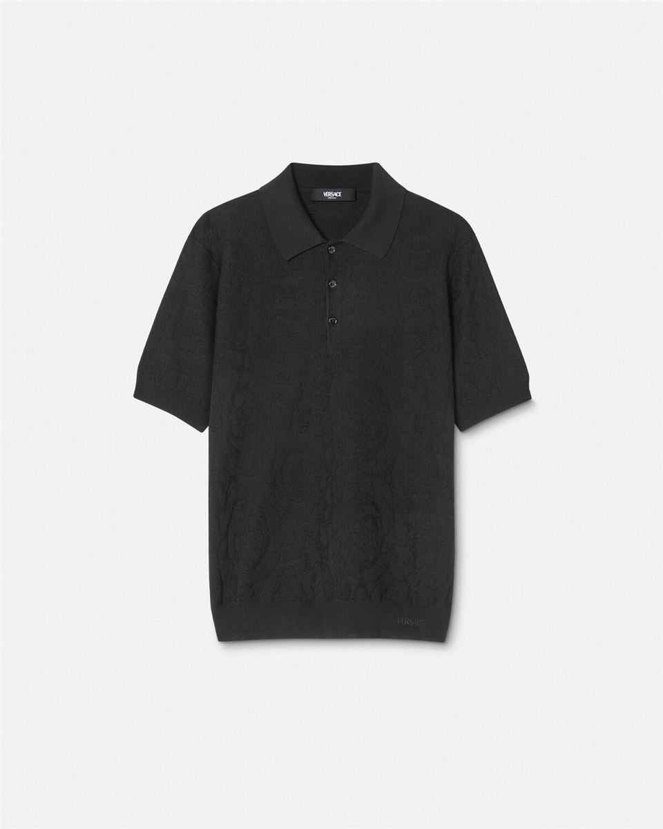 barocco knit polo shirt