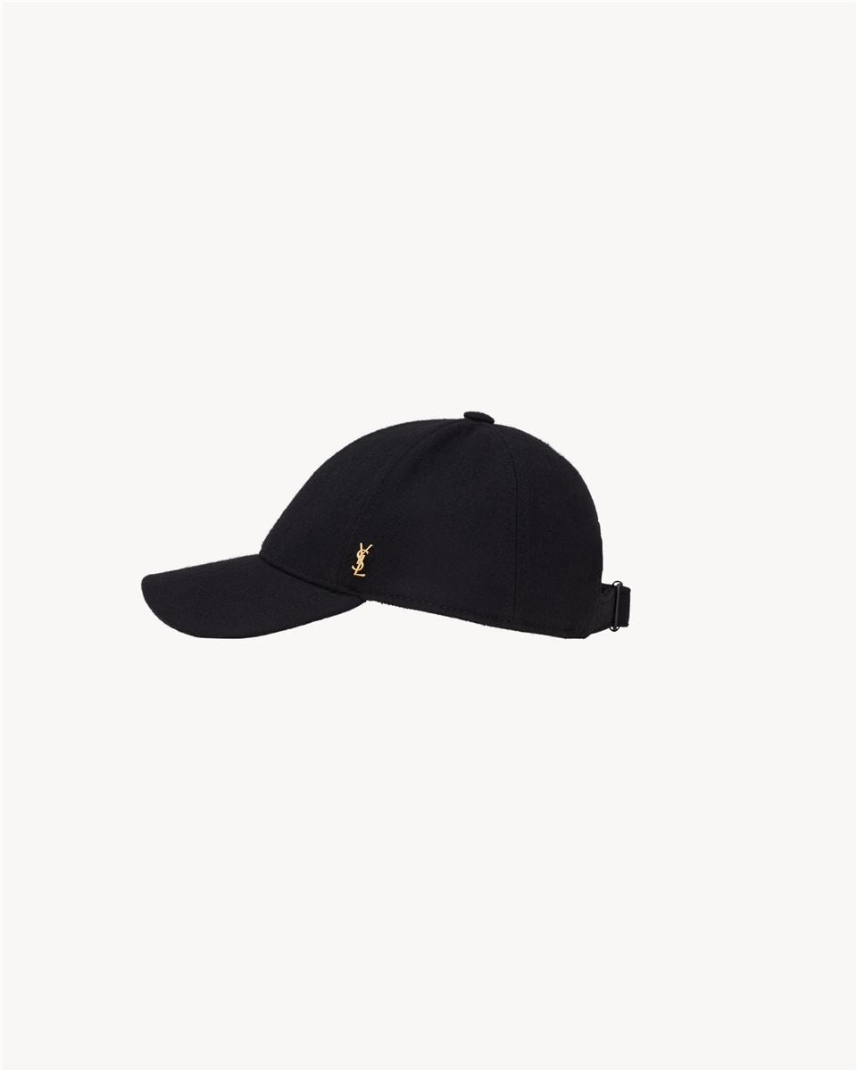 baseball cap cassandre in felt-SAINT LAURENT-Verso