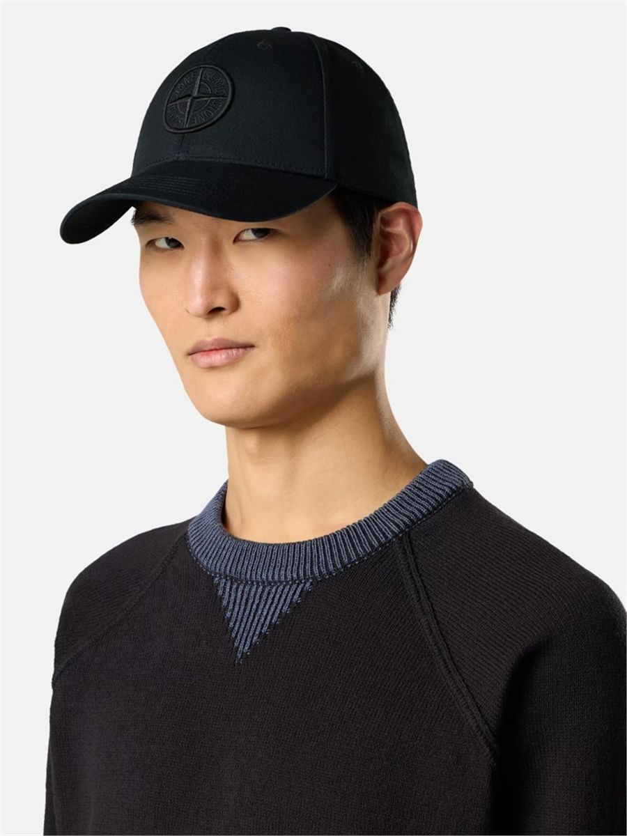 Baseball cap with compass embroidery-STONE ISLAND-Verso