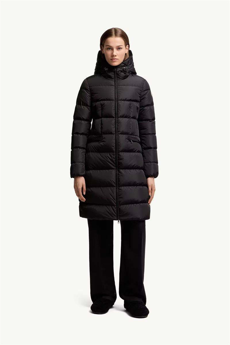 Avocette hooded long down jacket-MONCLER-Verso