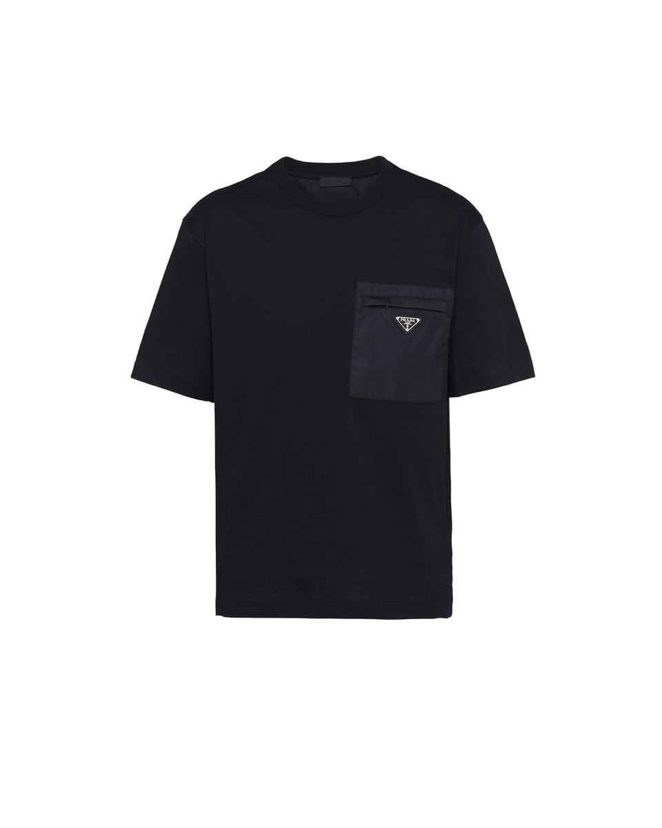 re-nylon and jersey t-shirt