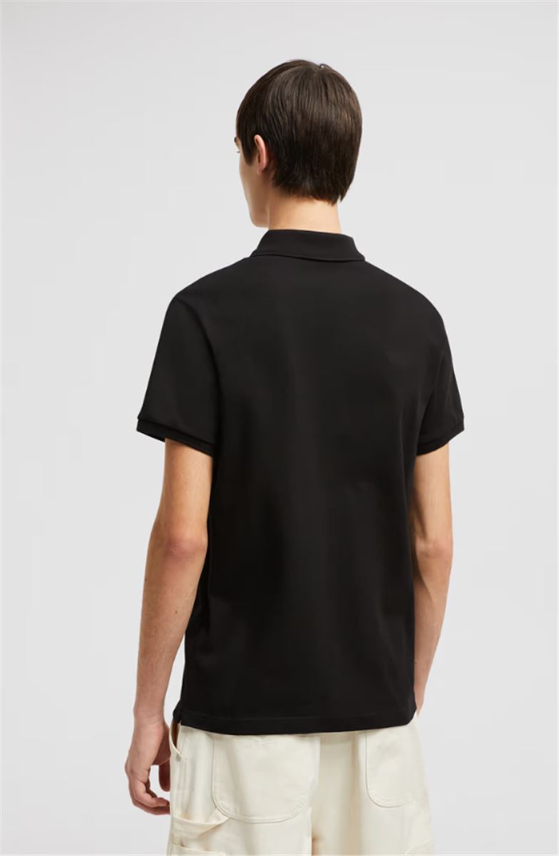 LOGO PATCH COTTON POLO SHIRT - MONCLER - Verso