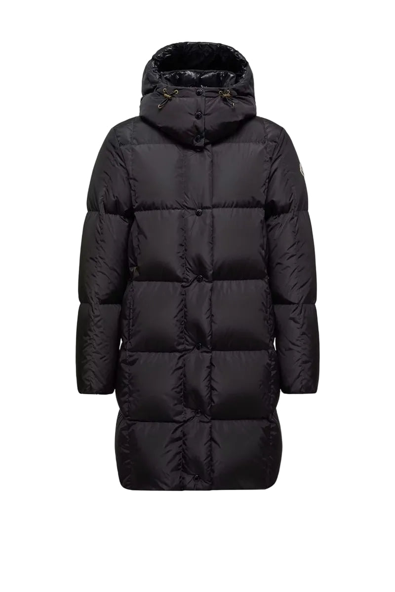 Litte square-quilted hooded long down jacket-MONCLER-312356-0-Verso