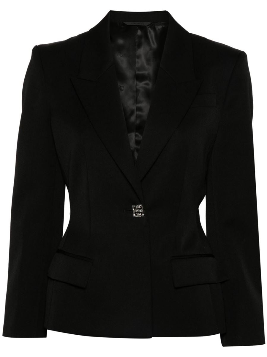 4G LIQUID-BUTTON WOOL BLAZER GIVENCHY