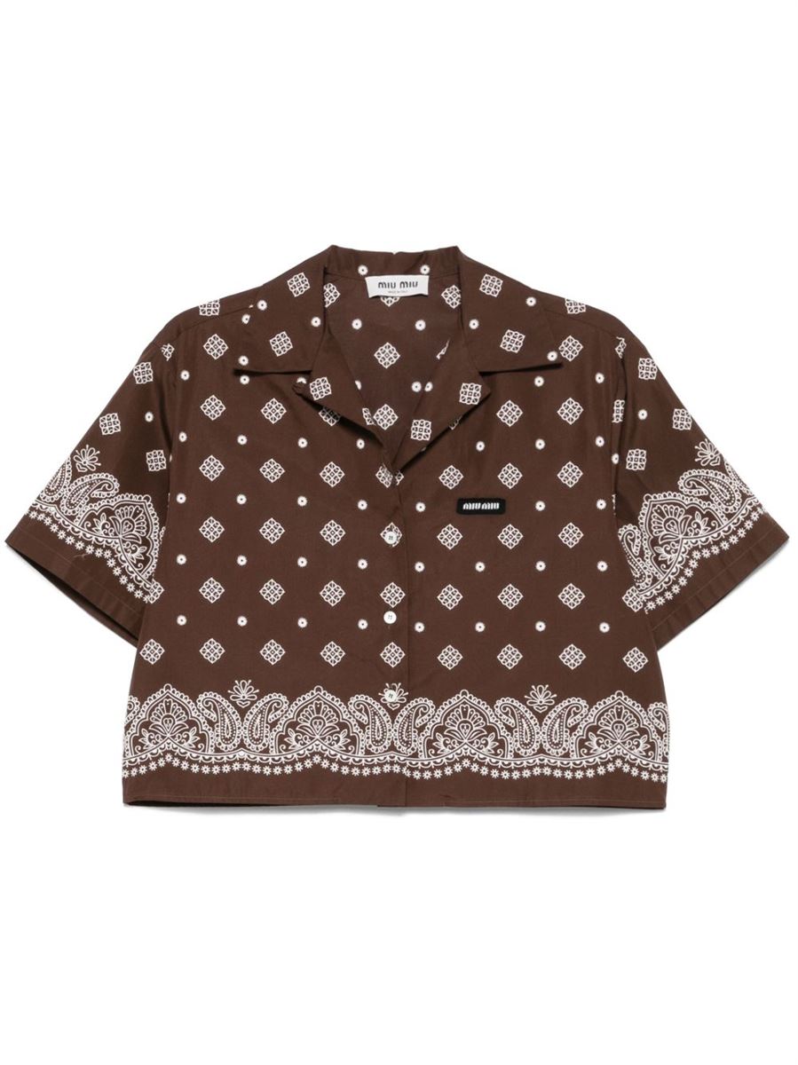 BANDANA-PRINT SHIRT - MIU MIU - Verso