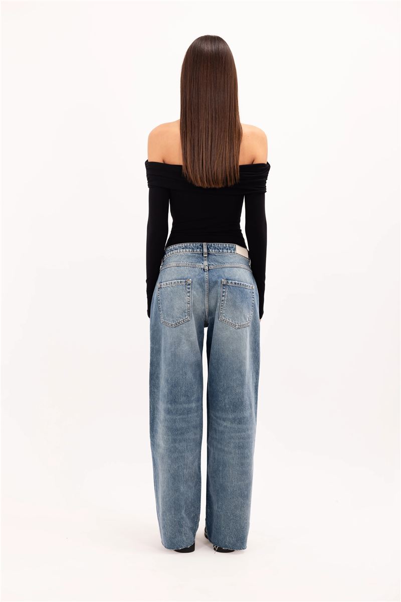 Bea - women's wide leg jeans-ICON DENIM-Verso