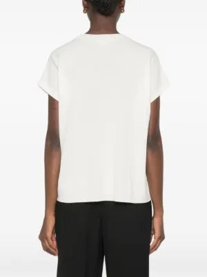 Bead-embellished short-sleeve sweater-FABIANA FILIPPI-Verso