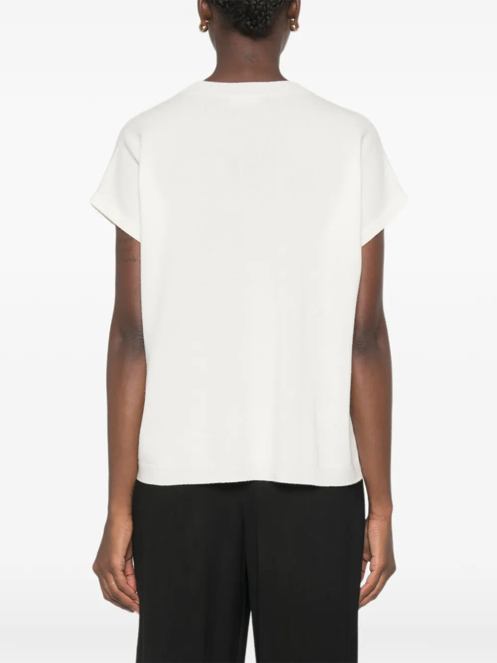 Bead-Embellished Short-Sleeve Sweater-FABIANA FILIPPI-Verso