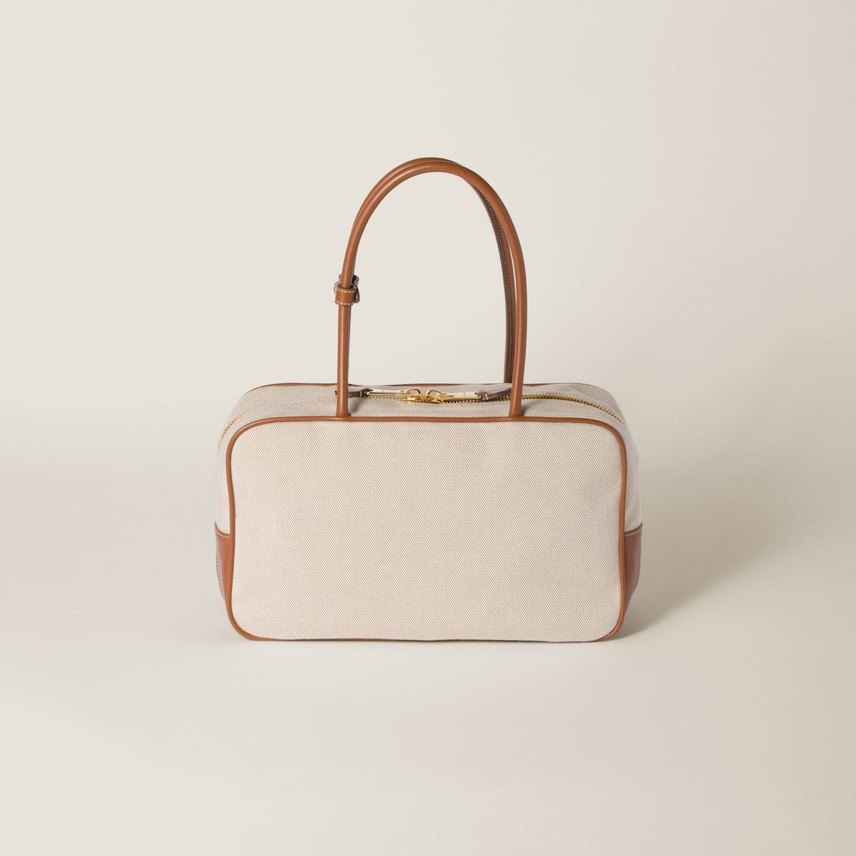 BEAU CANVAS AND LEATHER BAG-MIU MIU-Verso