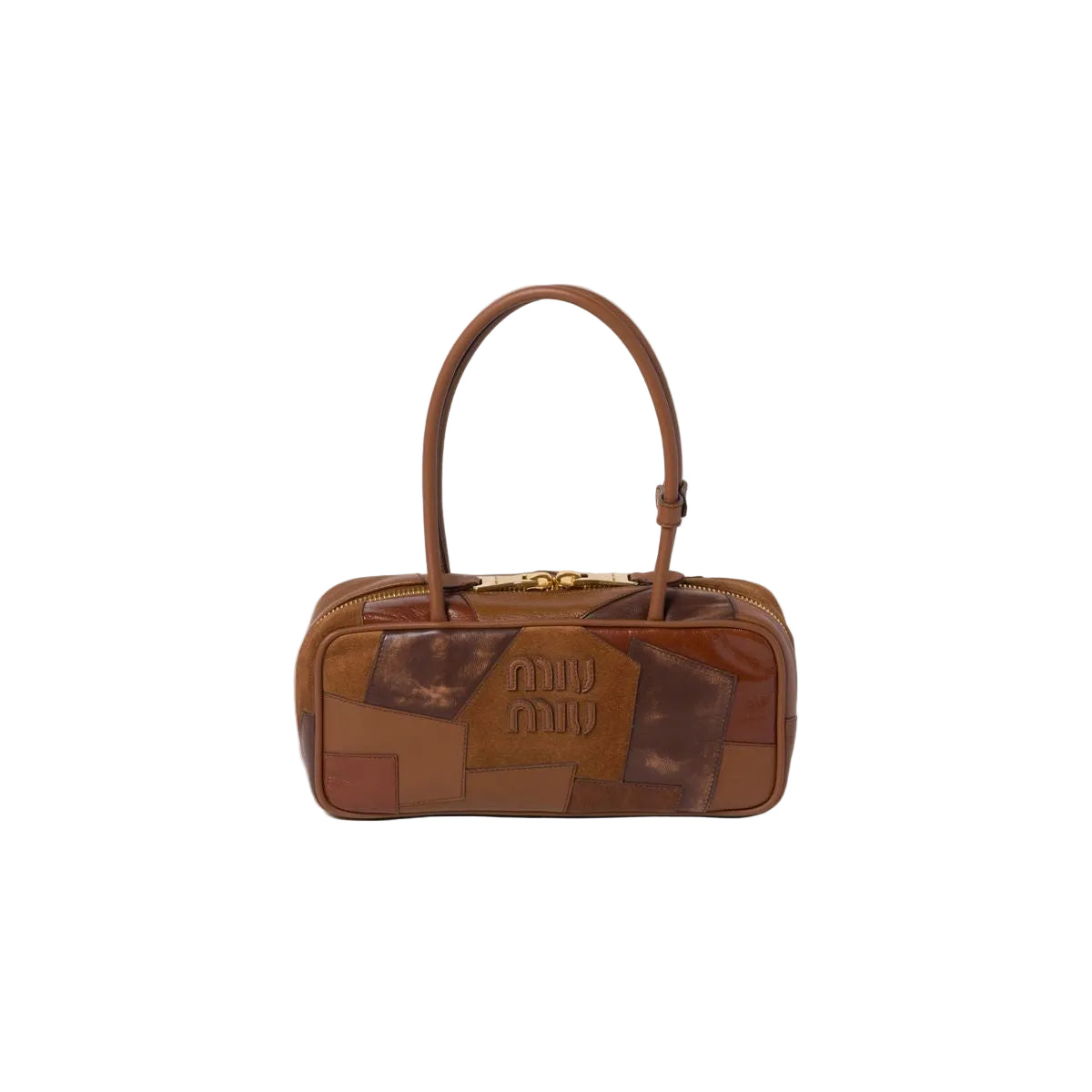 Beau leather patchwork bag-MIU MIU-309416-TU-Verso