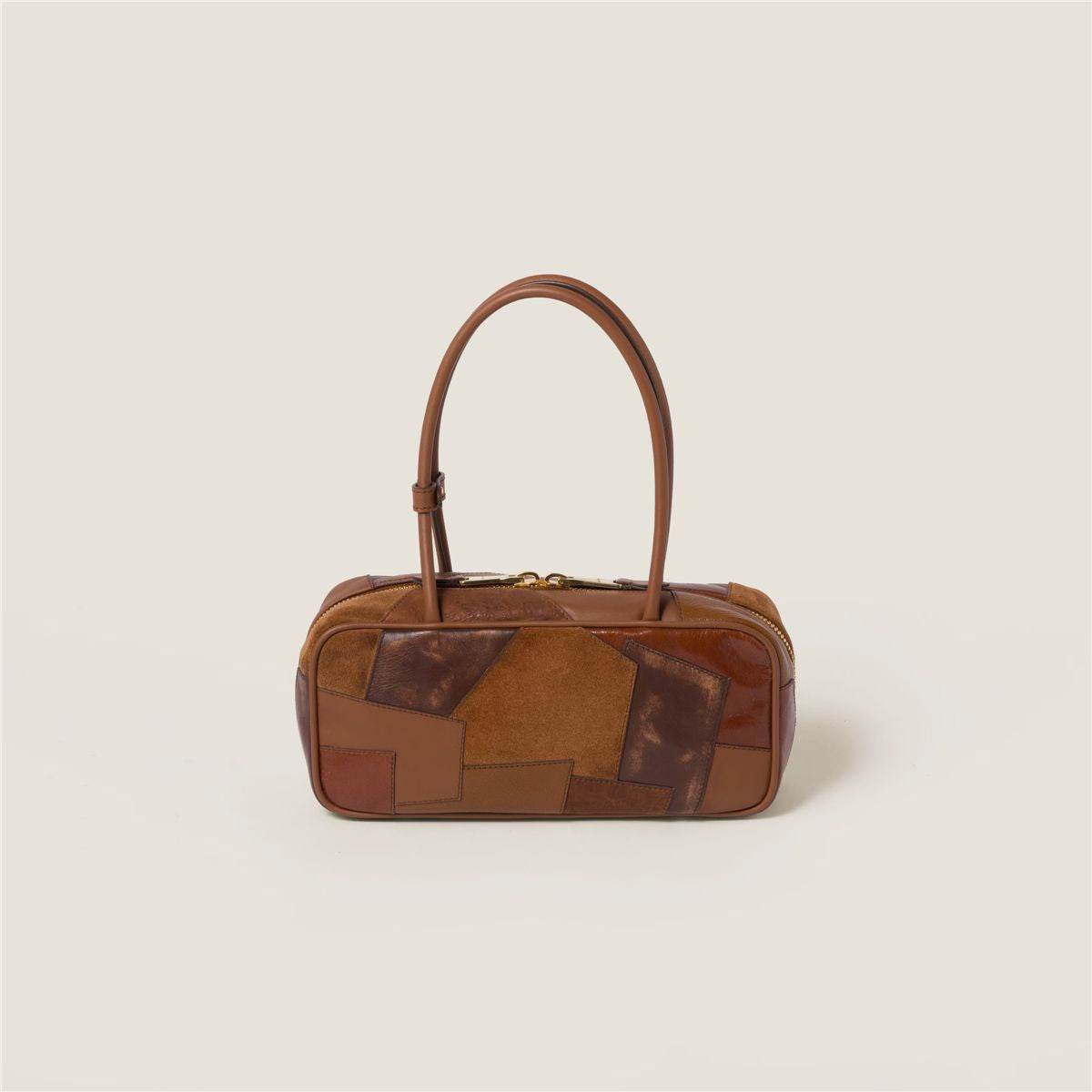Beau leather patchwork bag-MIU MIU-Verso