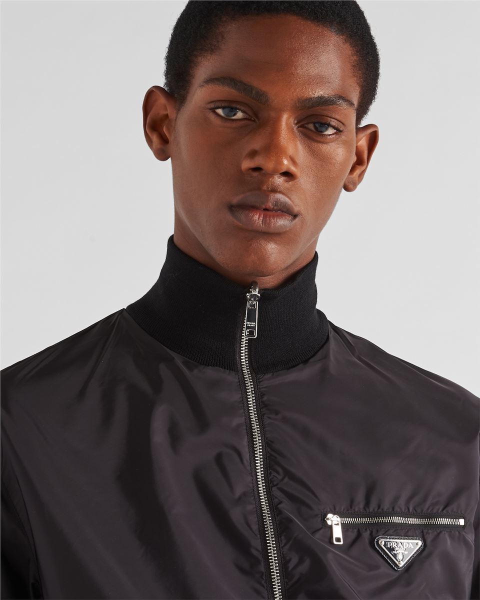 reversible wool and re-nylon jacket