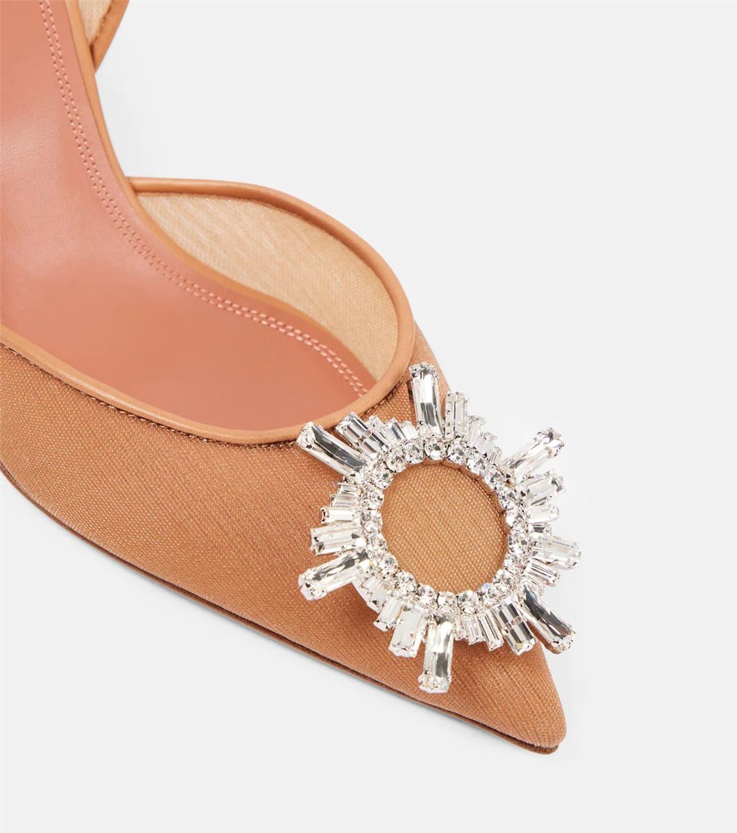 Begum 70 embellished mesh slingback pumps-AMINA MUADDI-Verso