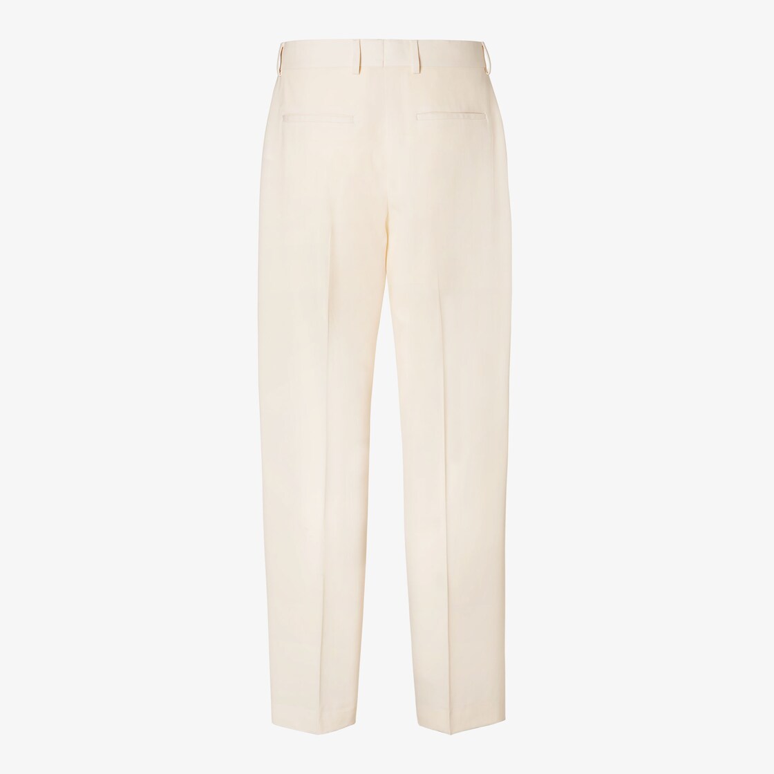 Beige wool gabardine pants-FENDI-Verso