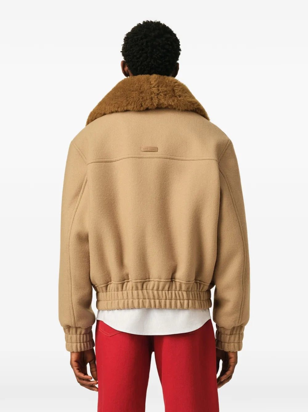 Beige Wool Padded Jacket-AMI-Verso