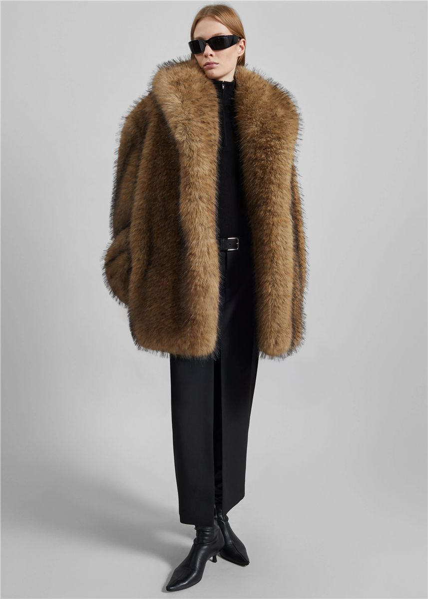 Belle faux fur short coat-THE FRANKIE SHOP-Verso
