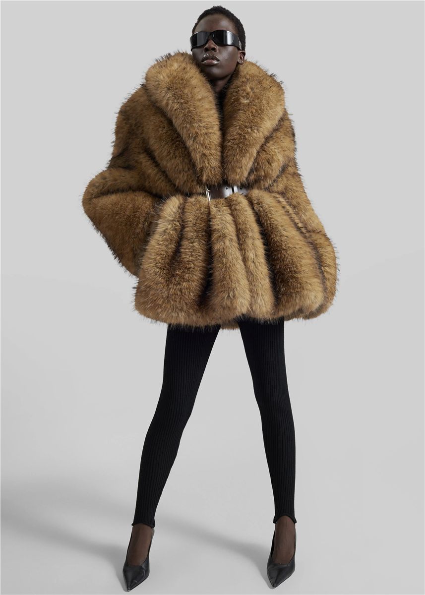 Belle faux fur short coat-THE FRANKIE SHOP-Verso
