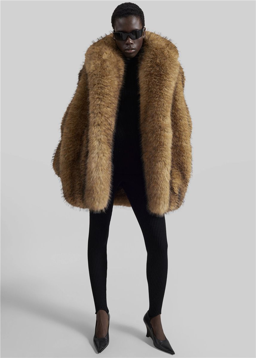 Belle faux fur short coat-THE FRANKIE SHOP-Verso