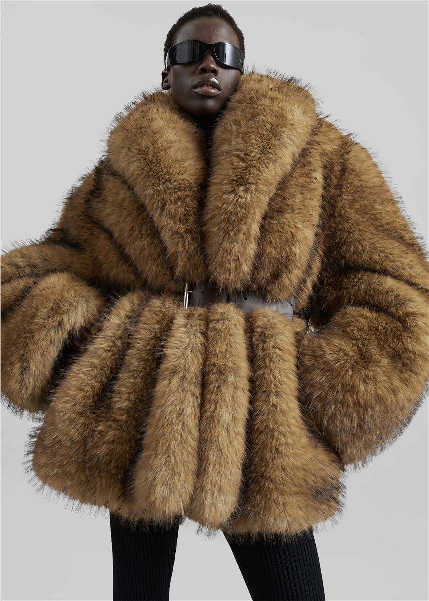 Belle faux fur short coat-THE FRANKIE SHOP-Verso