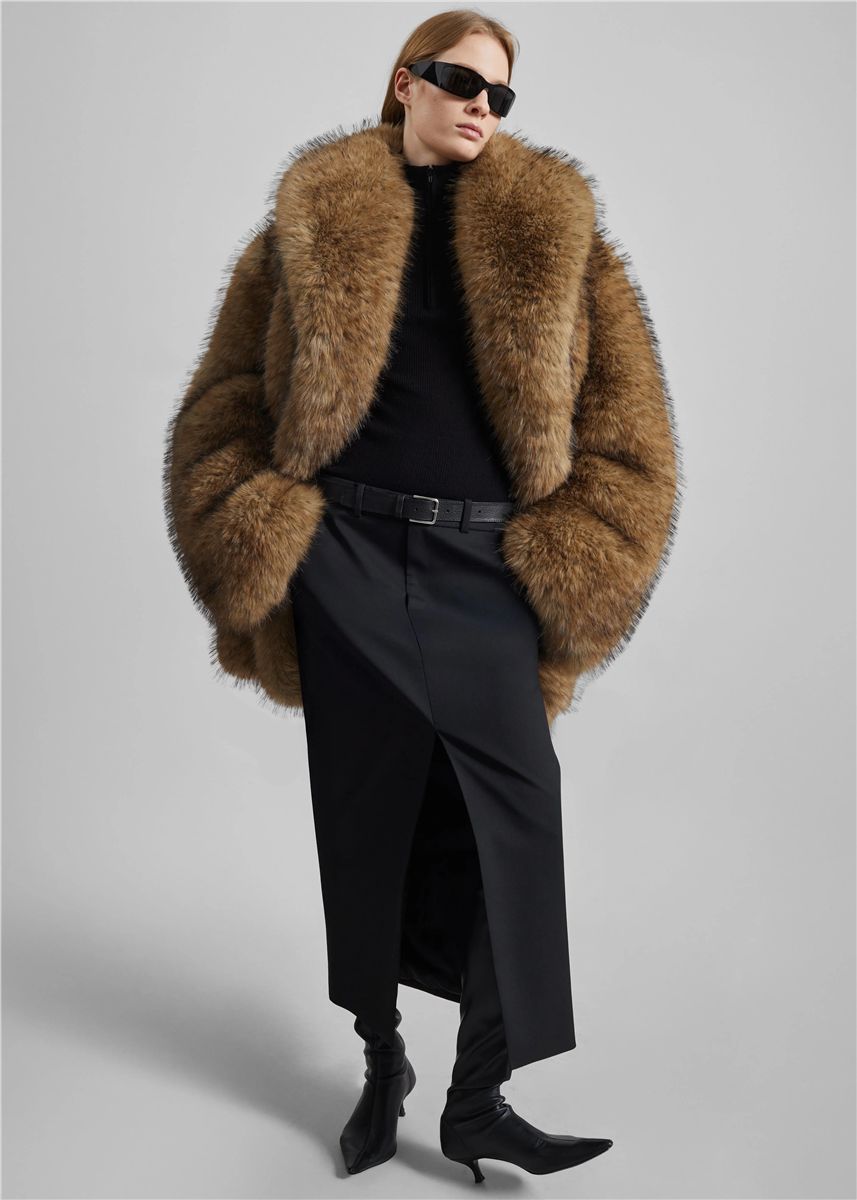 Belle faux fur short coat-THE FRANKIE SHOP-Verso