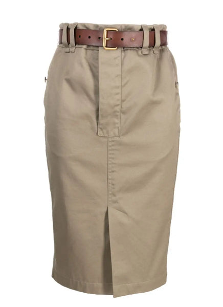 【関税＆送料込み】Saint Laurent Cassandre Pencil Skirt In Cassandre pencil skirt<BR/> SAINT LAURENT 785392 Y9I253653