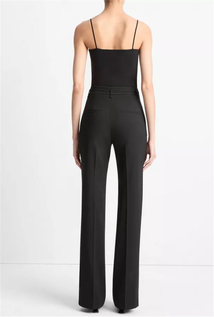 BELTED HIGH-WAIST SLIM FLARE TROUSER-VINCE-Verso