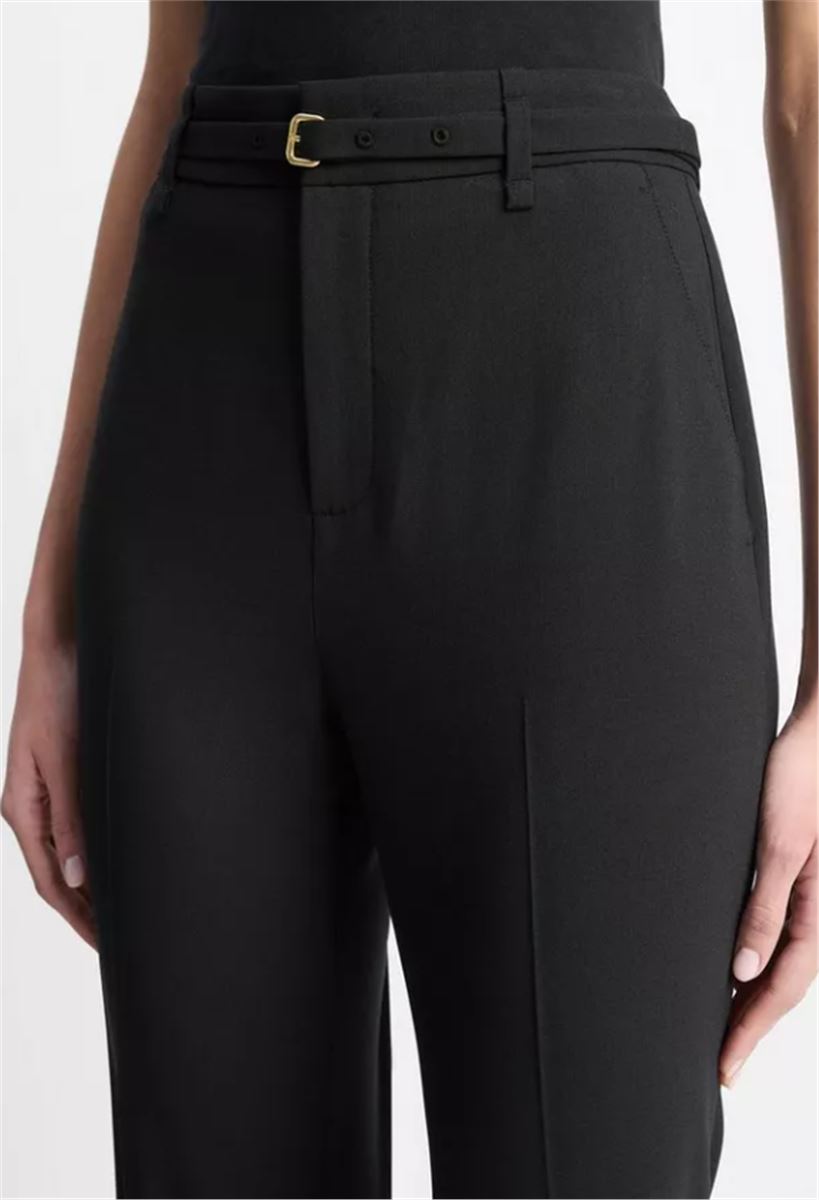 BELTED HIGH-WAIST SLIM FLARE TROUSER-VINCE-Verso