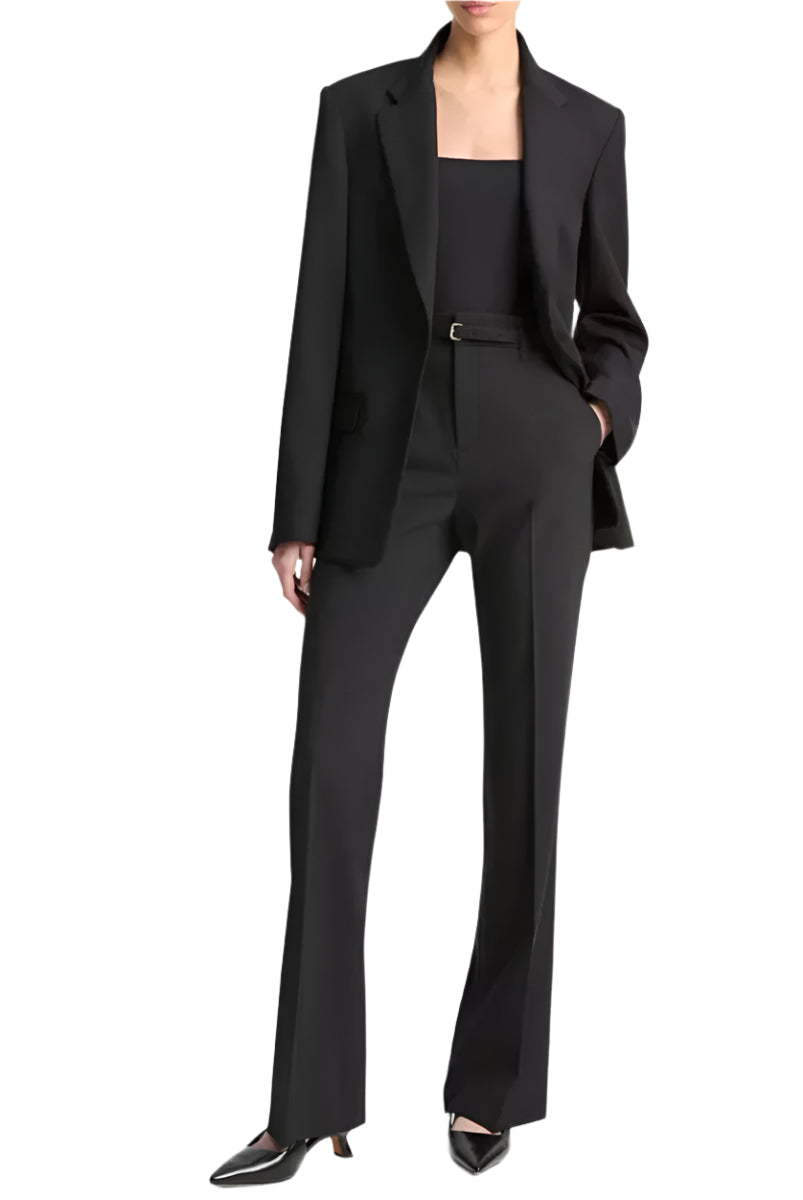 BELTED HIGH-WAIST SLIM FLARE TROUSER-VINCE-Verso