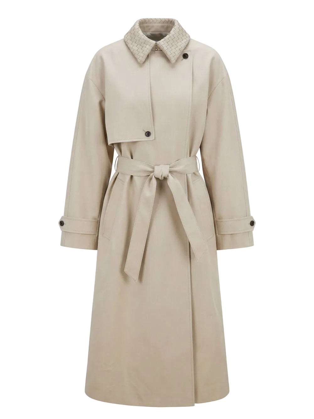 Belted waist trench coat-BOTTEGA VENETA-Verso