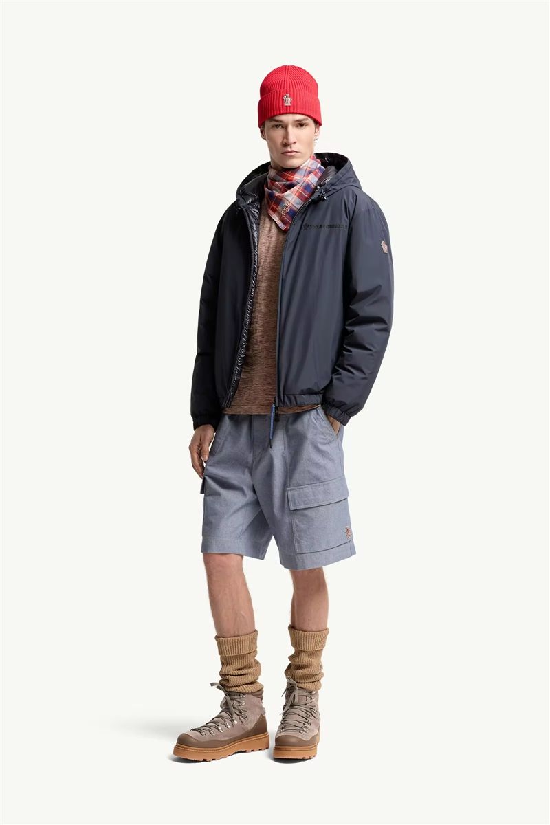 Berguns reversible hooded down bomber jacket-MONCLER-Verso