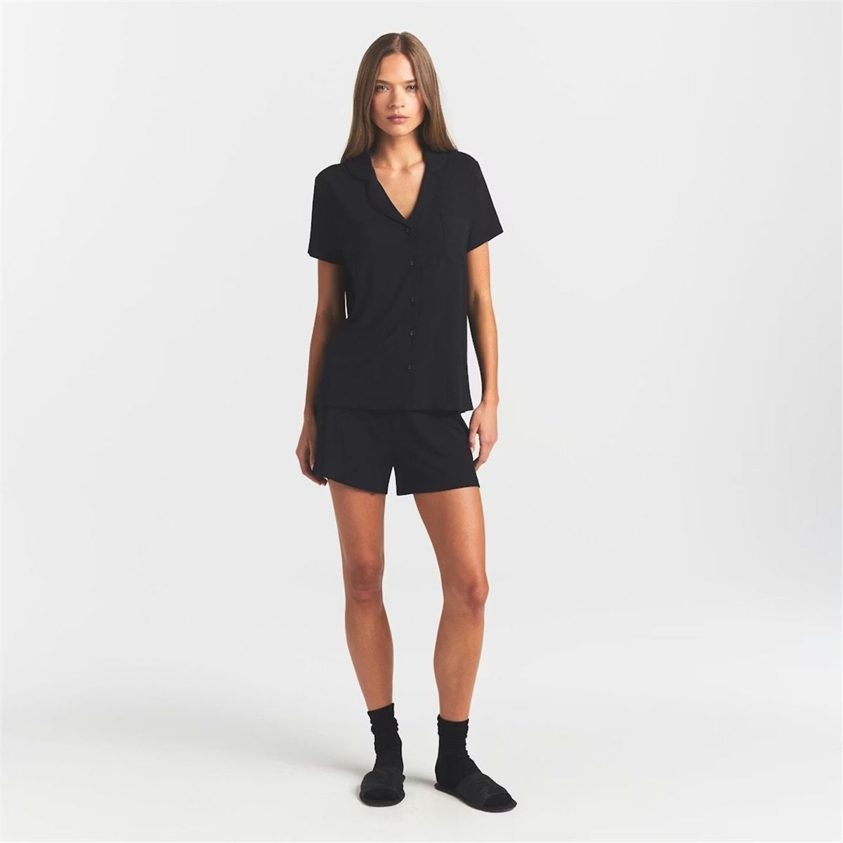 Soft Lounge Short Sleep Set-SKIMS-Verso
