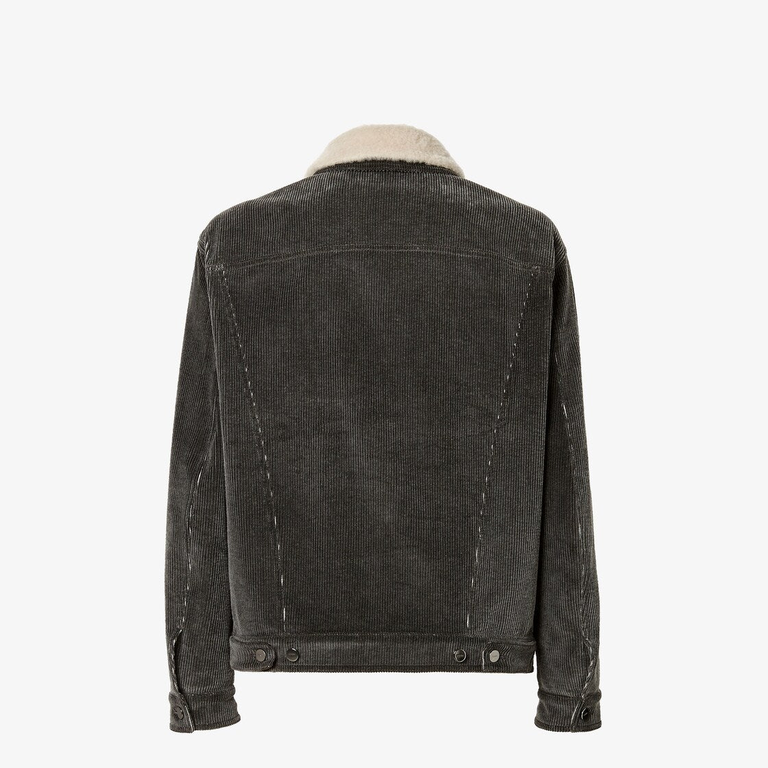 Black Corduroy Blouson-FENDI-Verso