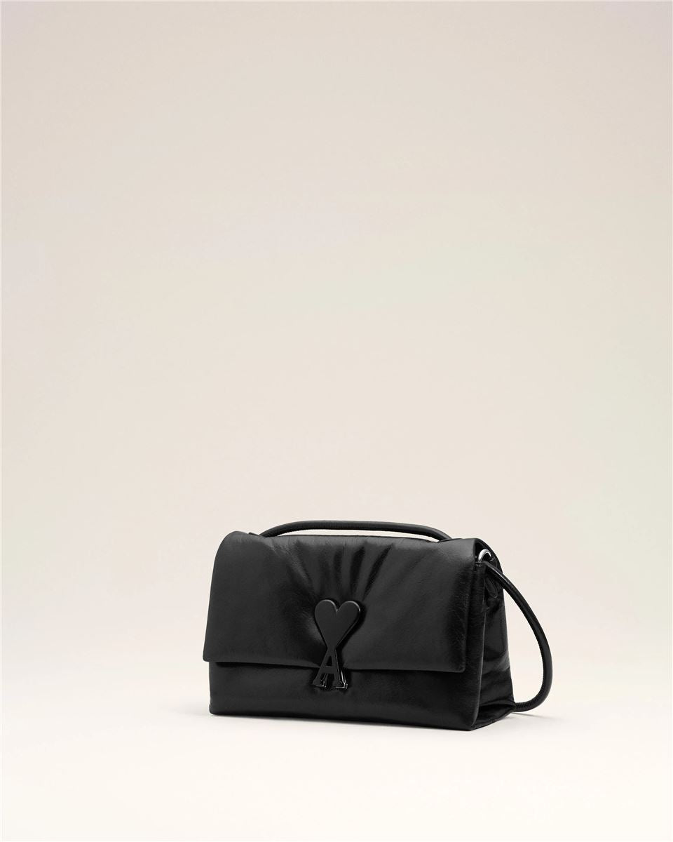 Black cowhide leather voulez-vous bag-AMI-Verso