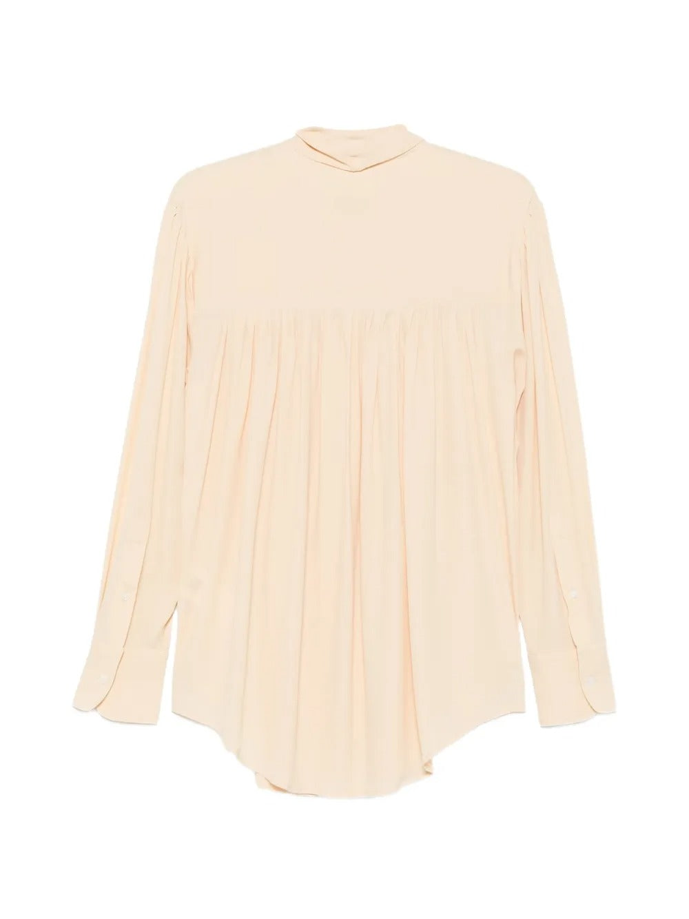 Black lavalliere silk-blend blouse-AMI-Verso