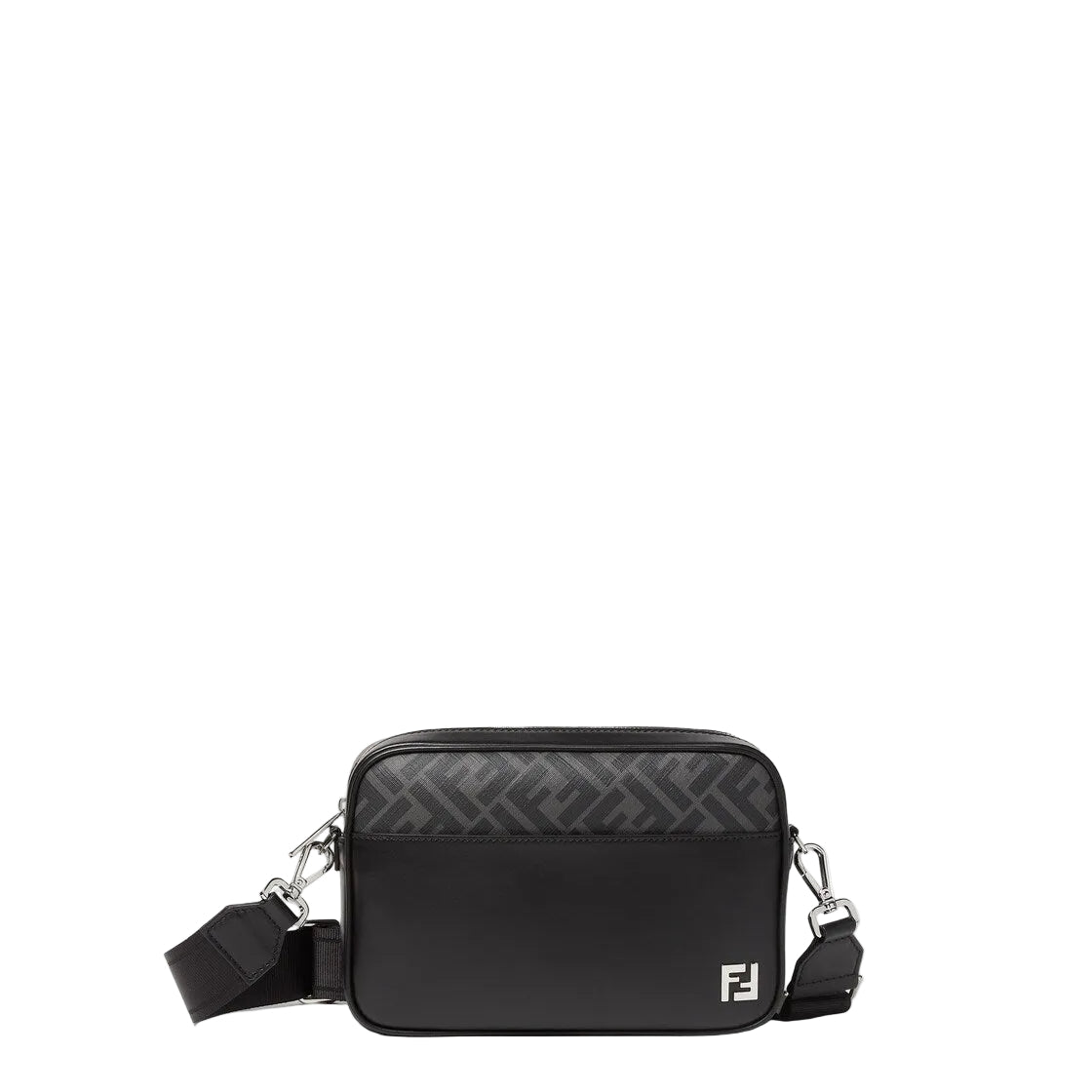 Black leather and black ff canvas bag-FENDI-303774-TU-TU-Verso