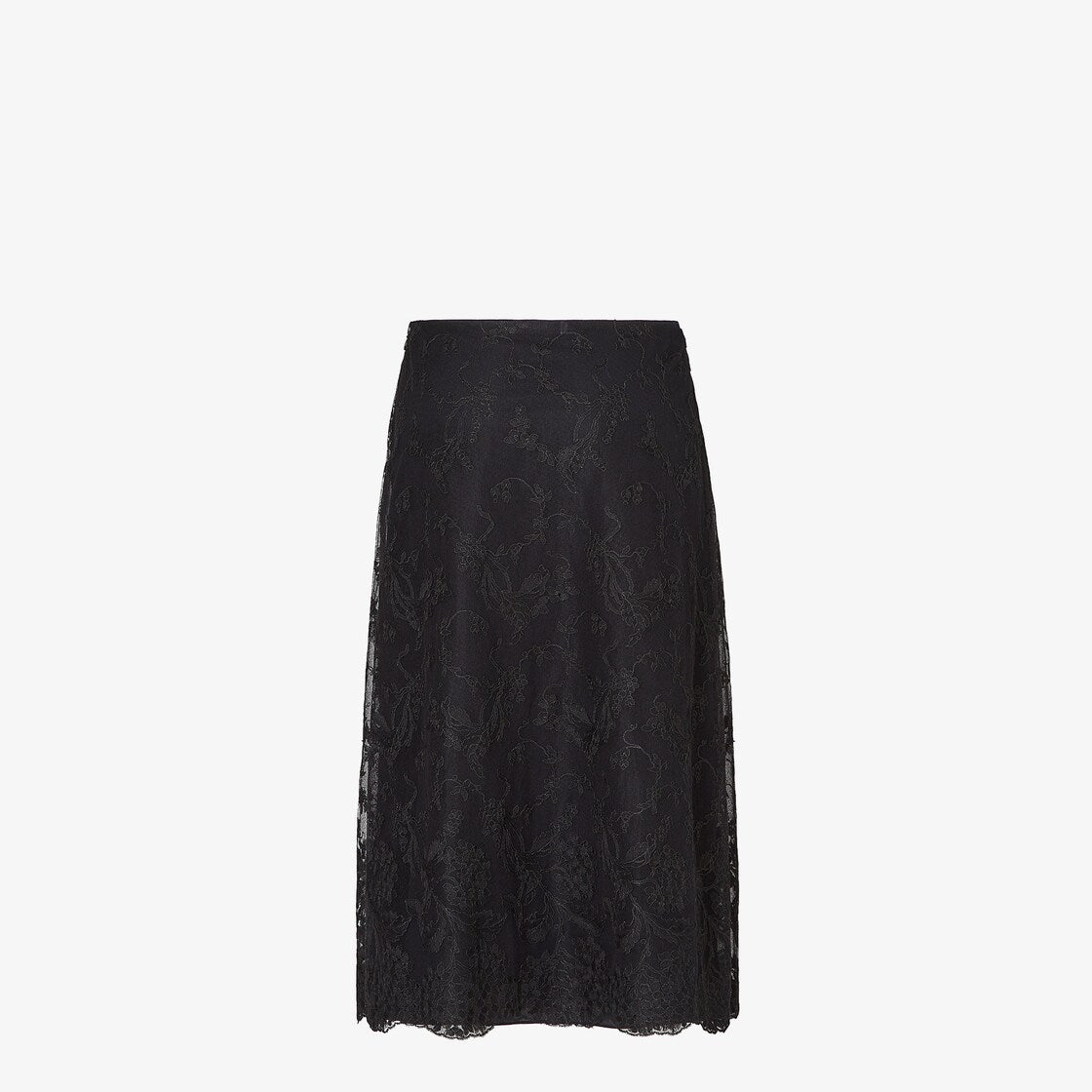 Black peonia lace skirt-FENDI-Verso