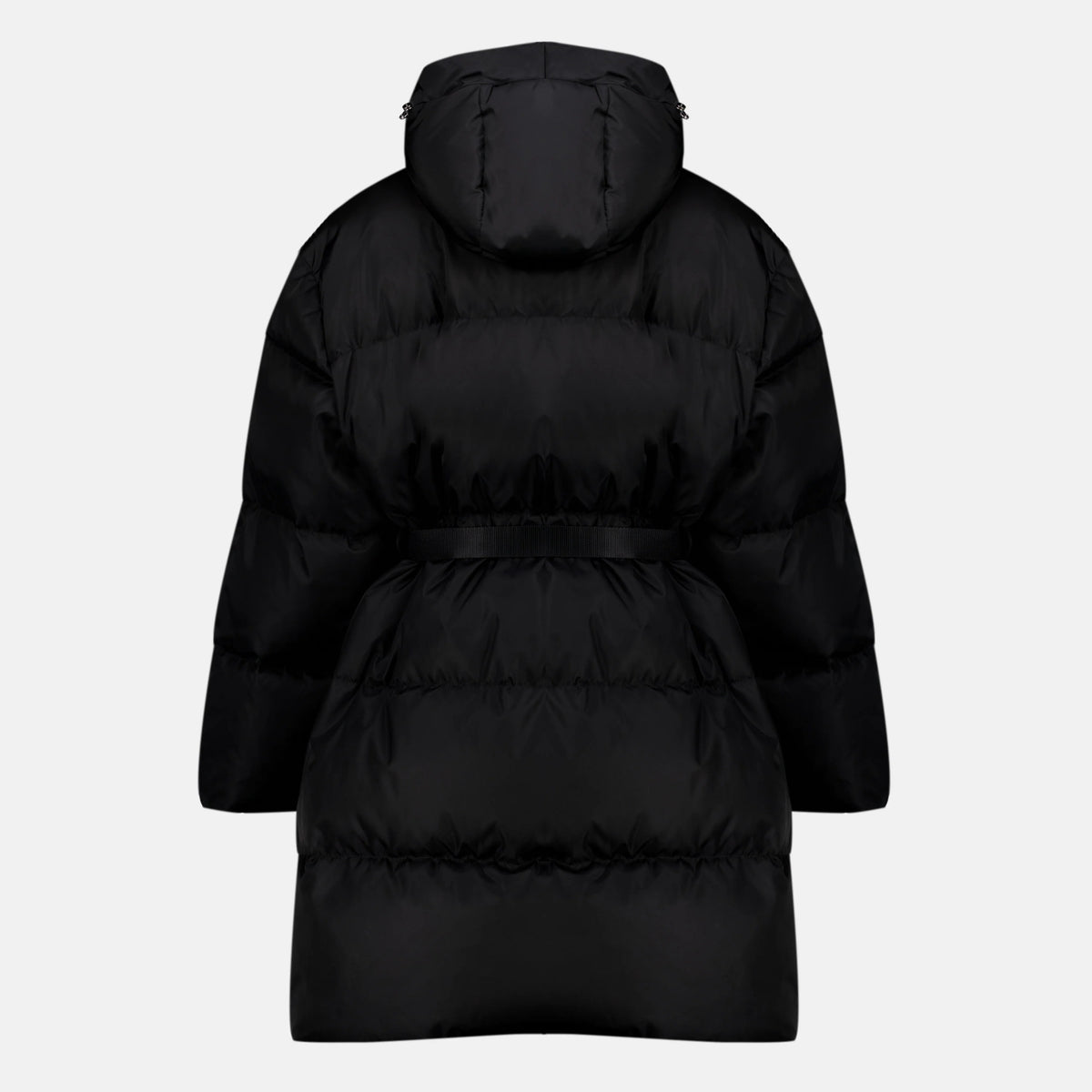 Black Re-Nylon Puffer Jacket-PRADA-Verso