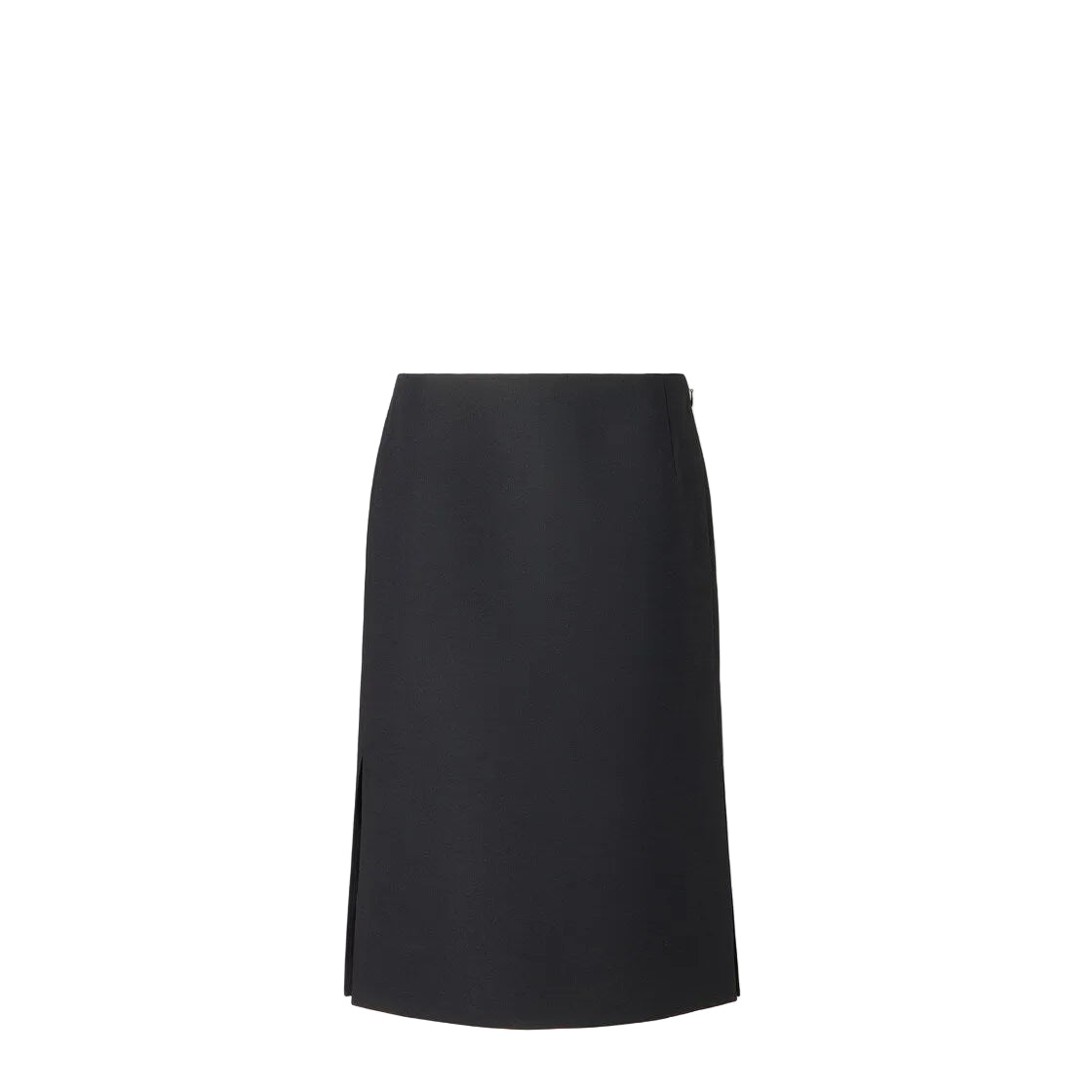Black silk and wool skirt-FENDI-312236-40-Verso