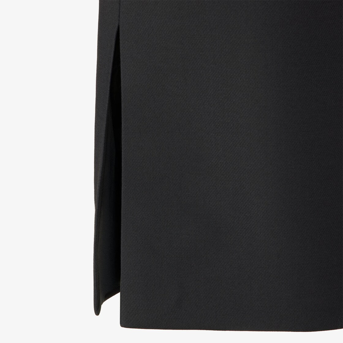 Black silk and wool skirt-FENDI-Verso