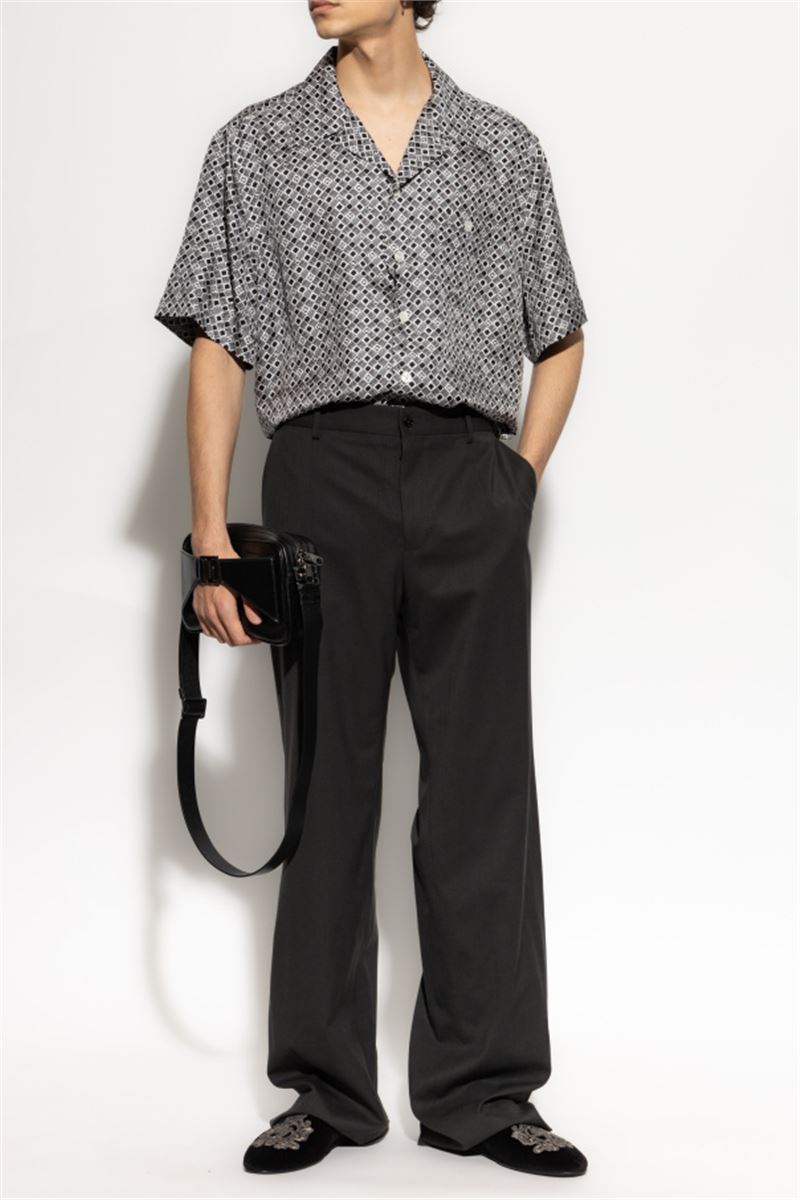 BLACK SILK SHIRT WITH POCKET -  DOLCE & GABBANA -  Verso