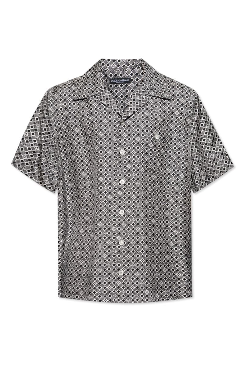 BLACK SILK SHIRT WITH POCKET -  DOLCE & GABBANA -  Verso