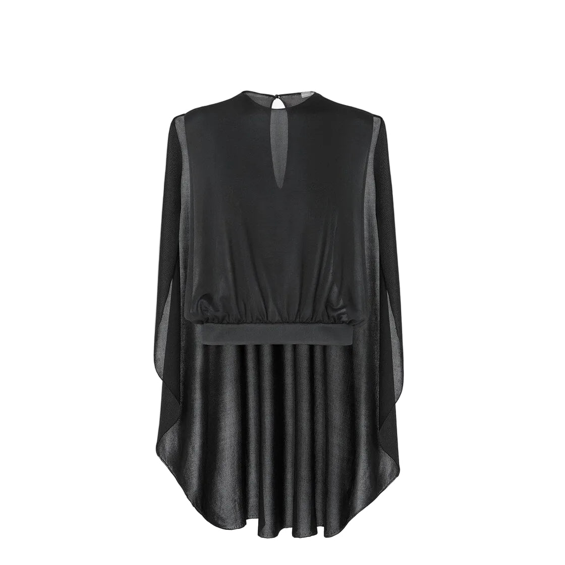 Black silk top-FENDI-312237-40-Verso