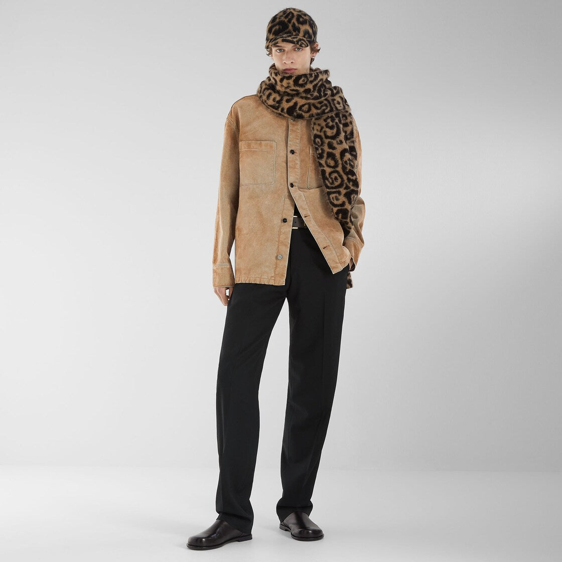 Black wool trousers-FENDI-Verso