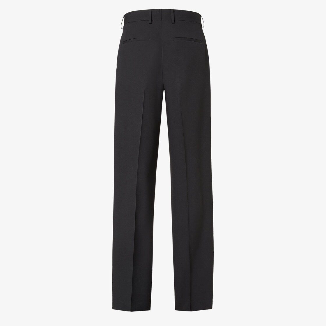 Black wool trousers-FENDI-Verso