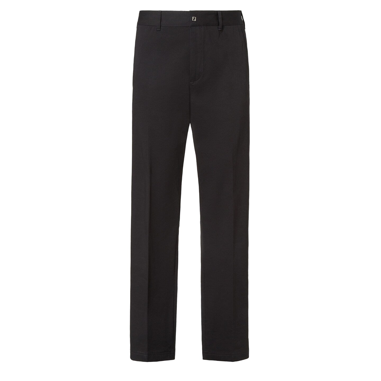Black wool trousers-FENDI-Verso
