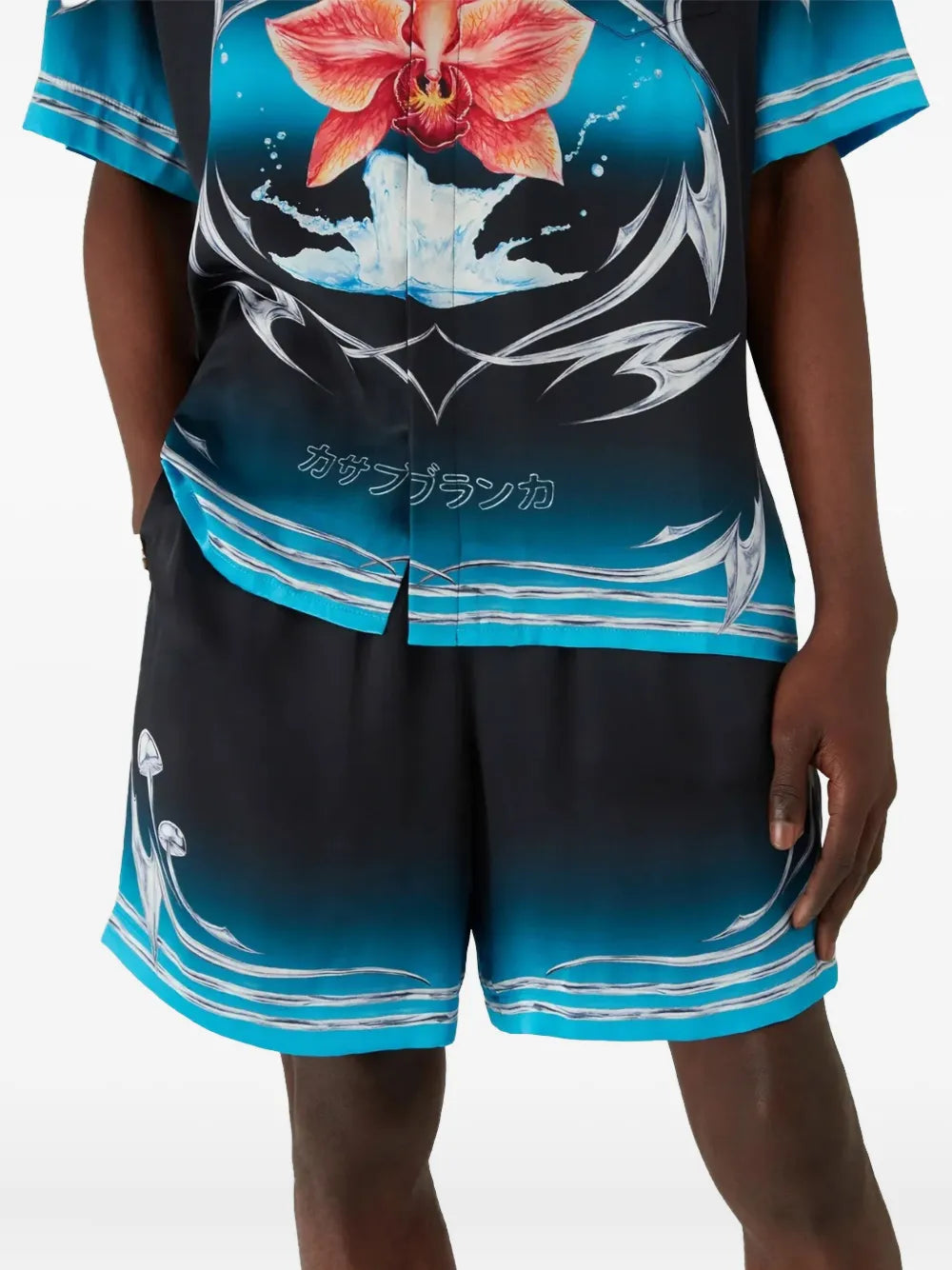 Blades mushroom-print shorts