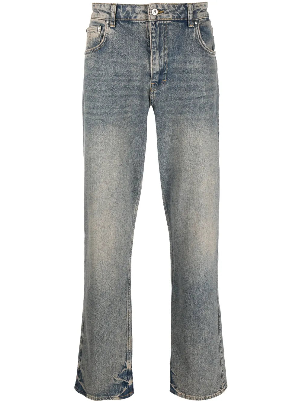Bleached-effect straight-leg jeans-REPRESENT-Verso