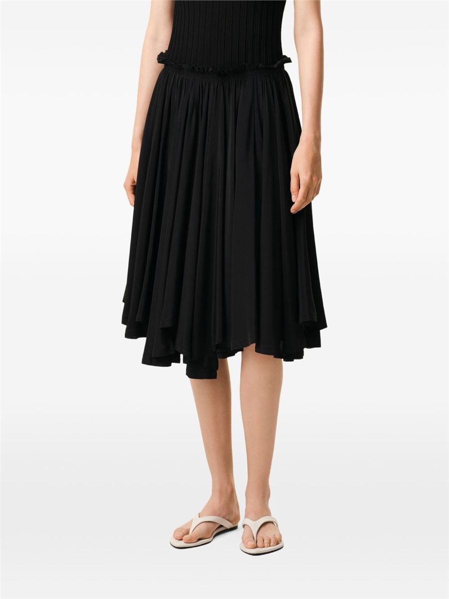 Blended silk midi corolla skirt-AMI-Verso