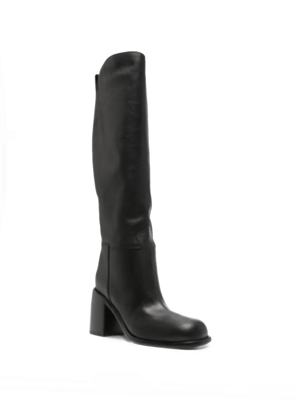 Block-heel leather boots-SERGIO ROSSI-Verso