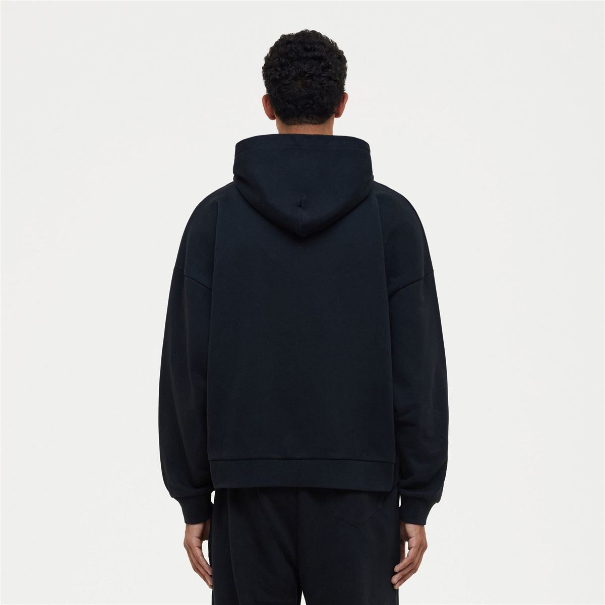 BLOSSOM PATCHES ZIP-UP HOODIE BLACK -  FLANEUR -  Verso